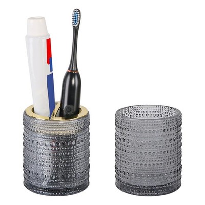 Toothbrush Holders For Bathroomsclear Glass Toothbrush And Toothpaste Holder10oz