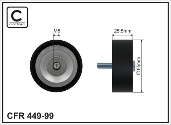 Umlenk-/FüHrungsrolle Keilrippenriemen Caffaro 449-99 FüR Mercedes Kunststoff-image