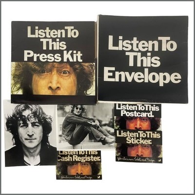 John Lennon Listen To This Walls And Bridges 1974 Incomplete Promo Press Kit UK