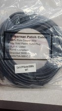 Case of 25 CAT6 Ethernet Patch Cord RJ45 LAN Network Cable Black 50ft