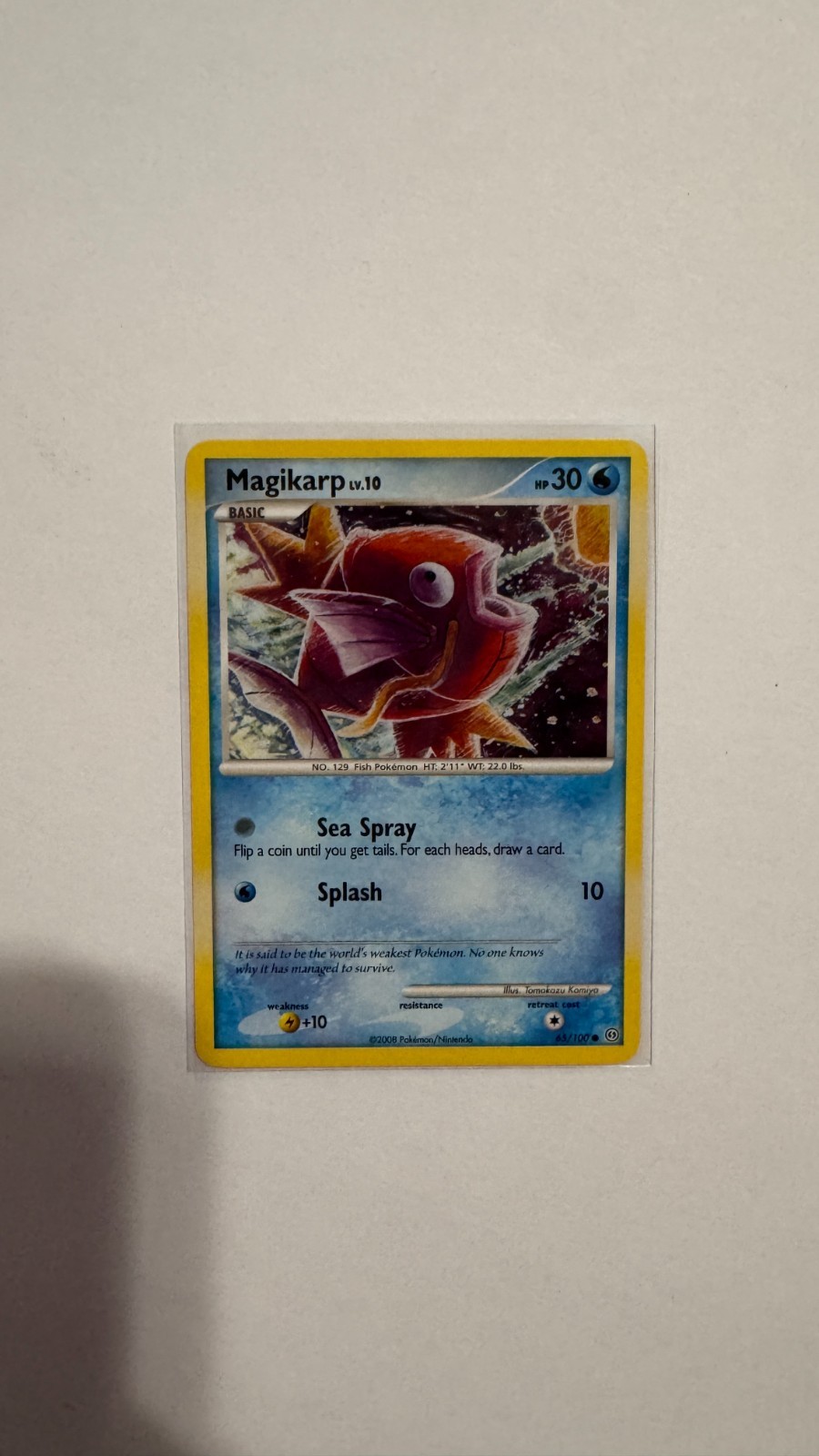 Pokemon TCG Magikarp 65/100 Stormfront Regular Card 2008 Lightly Played