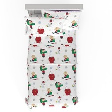 Peanuts  Charlie Brown  Snoopy Holiday  Christmas Bedding Super Soft 100 Cott