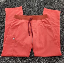 New Figs Womens Kade Cargo Scrub Pants Technical Collection Medical Orange Small