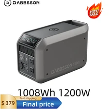 1008Wh 1200W Portable Power Station Solar Generator for Camping/Tirp Dabbsson