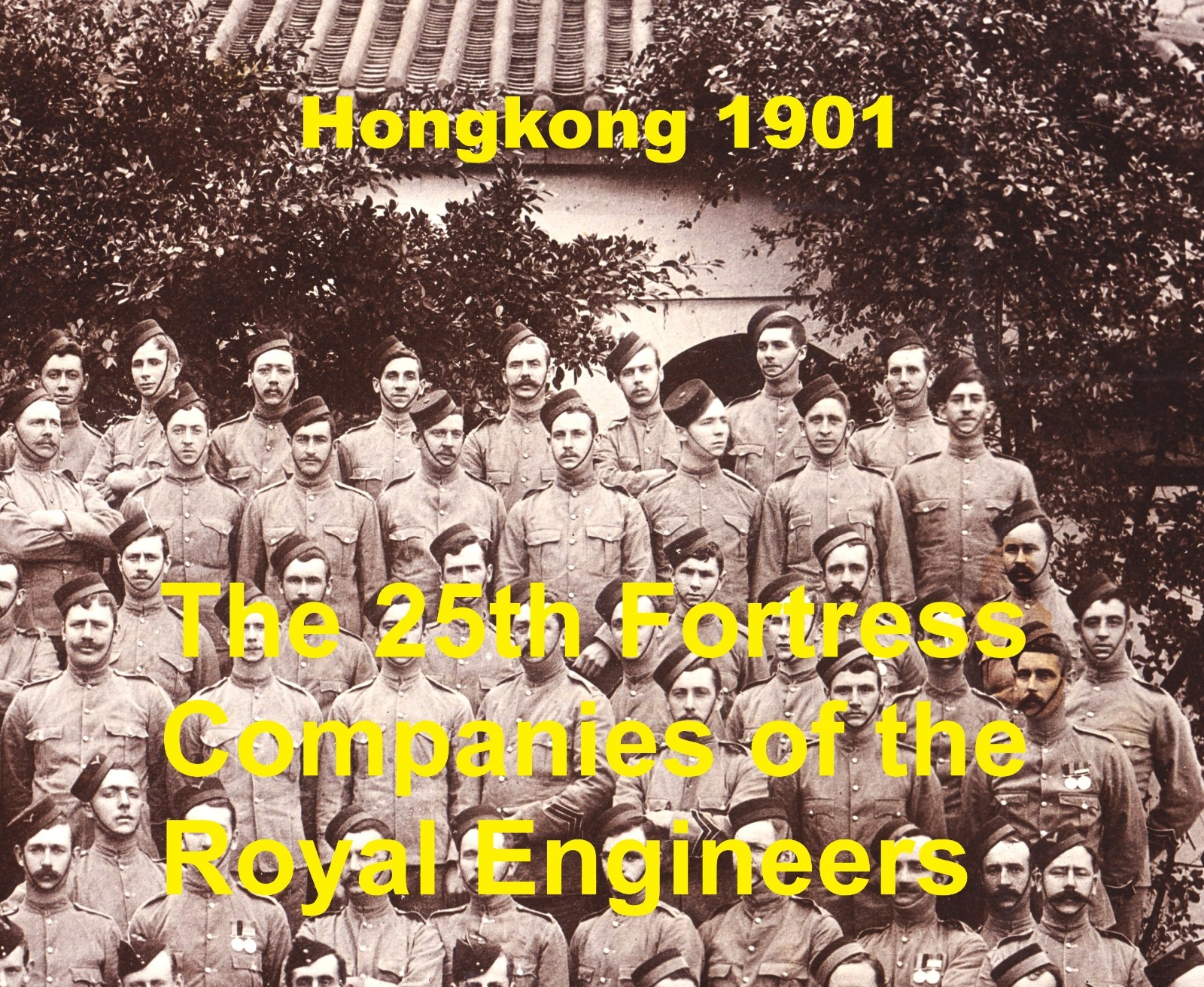 China Hong Kong La 25ª Fortaleza Compañías de Ingenieros Reales GRAN Foto 1901