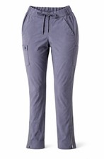 Healing Hands ONYX Athena Womens XS 5 Pocket Gray Cargo Scrub Pants Zipper Ankle