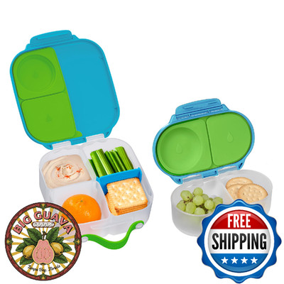 b.box Mini Lunch + Snack Containers (Ocean Breeze): 2-Pack Set Includes Lunch Bo