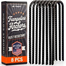   12 Inch Trampoline Anchors, Trampoline Stakes, Ground Stakes Heavy Duty, Gr...