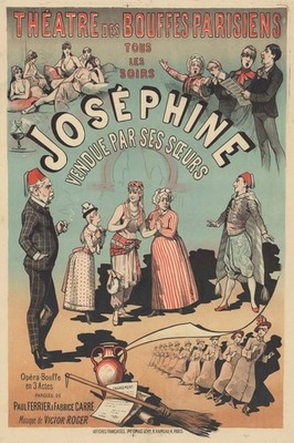   Josephine Vintage Theatre Poster - 1900s Opera Bouffe Art - 24x36  - Gallery