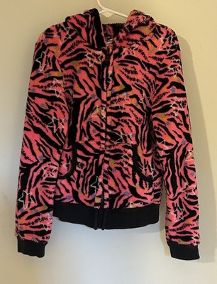   Piper Girls Pink Zebra Star Print Sweater Size 10/12 Pre-Owned Excellent
