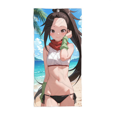 Tsubaki Kunoichi Tsubaki no Mune no Uchi Anime Girl Beach Bikini Beach Towel