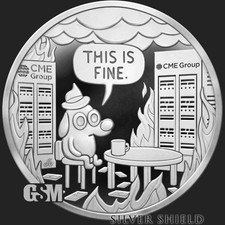2025 - THIS IS FINE - 1oz .999 Fine Silver Shield Round Proof  MICROMINTAGE