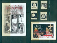 Papua New Guinea - Sc# 1498-1503. 2010 Pope John Paul 2, Mother Teresa, Etc. $29