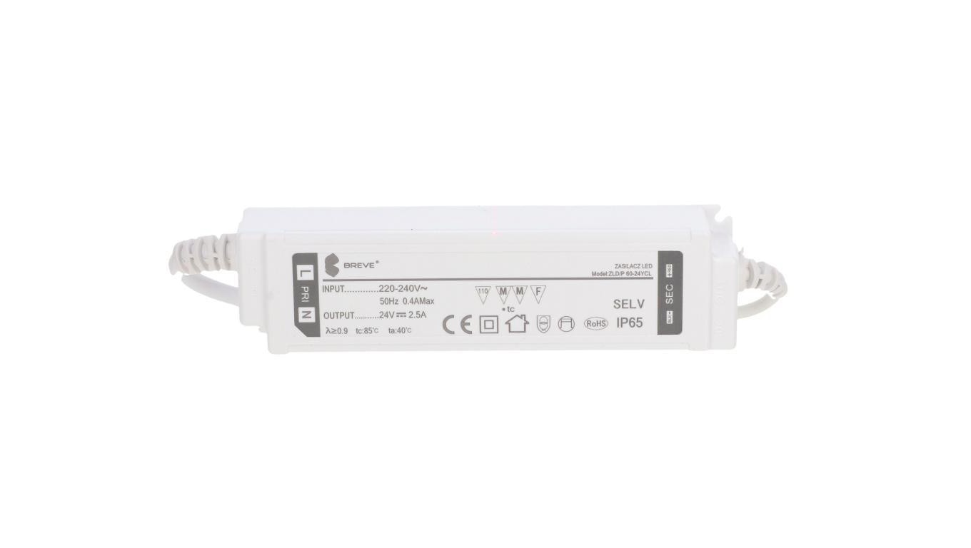 24V DC 60W 2.5A IP65/z LED Power Supply ZLDP 19724-9022