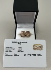 9k Malaya Garnet Gold Ring. Size N 