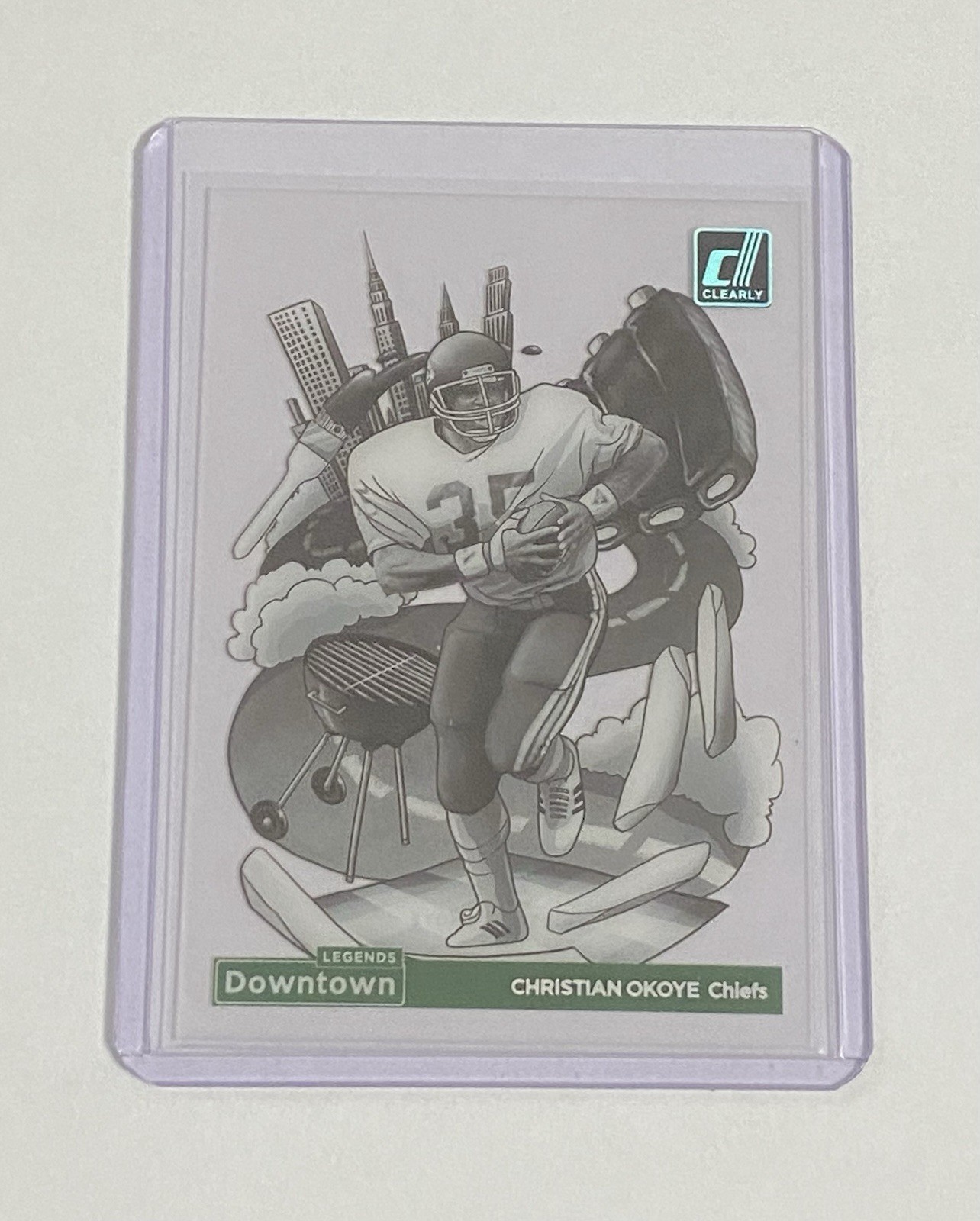 Christian Okoye 2024 Panini Donruss Clearly DOWNTOWN Legend Kansas City Chiefs