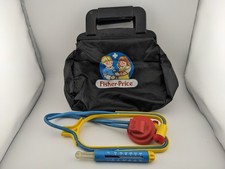 Vintage Fisher-Price Medical Kit Doctor Play 1987 W/ 2 Accessories READ