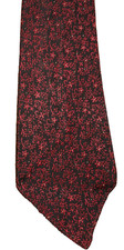 Vintage Men's tie.'It's a Cordel Tie' Red and Black Floral Retro Smart Fun Party