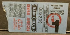 1970's St Louis Cardinals General Admission Ticket Stub $3.00 Price Sku685C