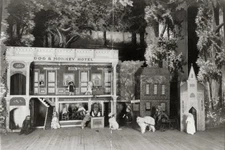 Trained Dogs & Monkeys running a dog & monkey hotel,Show on Stage,c1915,Animals