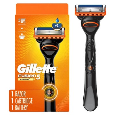 Gillette Fusion5 Power Razor for Men, 1 Gillette Power Razor Handle + 1 Blade Re