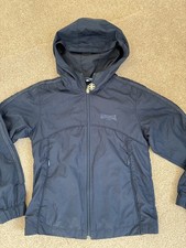 Unisex Kids Lonsdale Water Resistant Navy Packable Jacket - Age 5-6 yrs