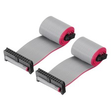 IDC 24Pin Flat Ribbon Cable, 2.0mm Pitch FC to FC Connector 30cm Length Grey ...