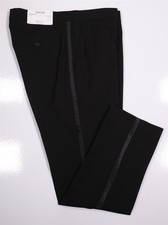 Kenneth Cole Black Tuxedo Formal Dress Pants Trousers 35x30 New