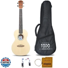 TODO MT.FUJI Soprano Ukulele for Adults,Kids,Beginners - Solid Spruce Top Uku