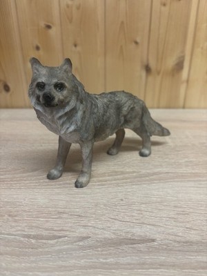 Wolf Tierfigur realistisch Sammlerfigur Wildtier Wolfhund Deko Statue Geschenk