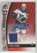 2017-18 SP Game Used Edition Red Jersey Vince Dunn #127 Rookie Auto RC k4s