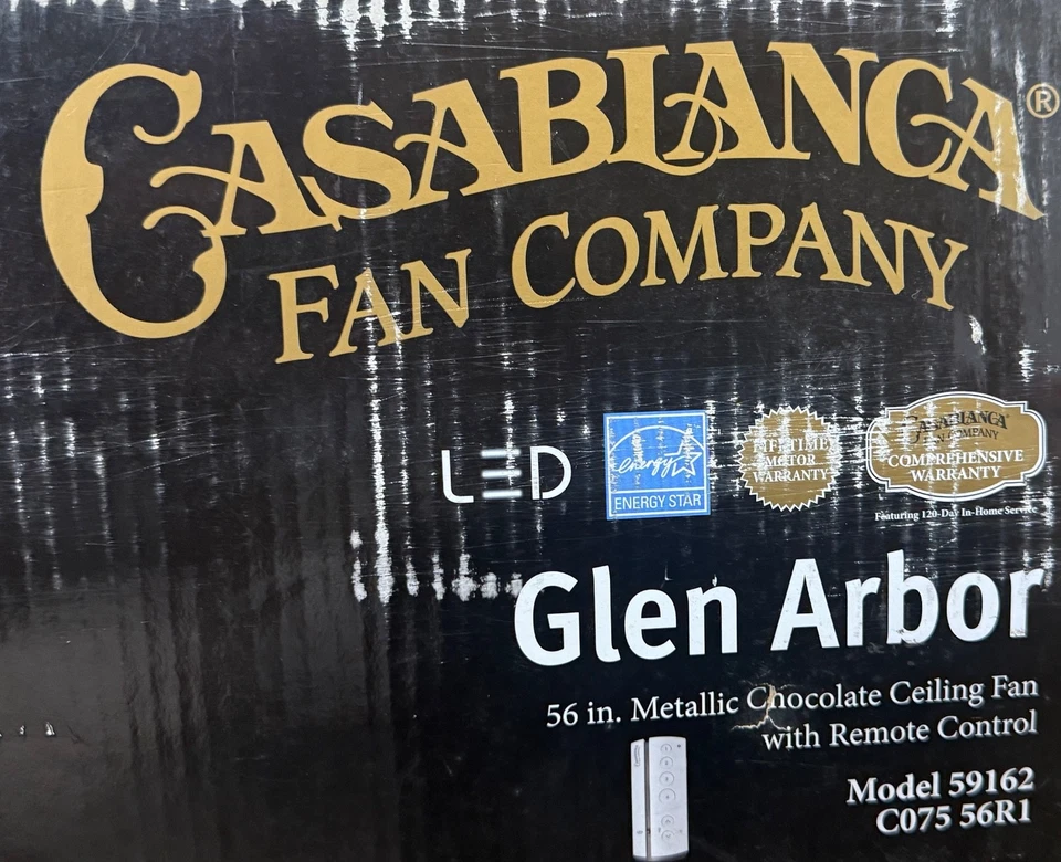Casablanca Glen Arbor 56" Ceiling Fan - Metallic Chocolate, Remote, 59162 - Image 4 of 4