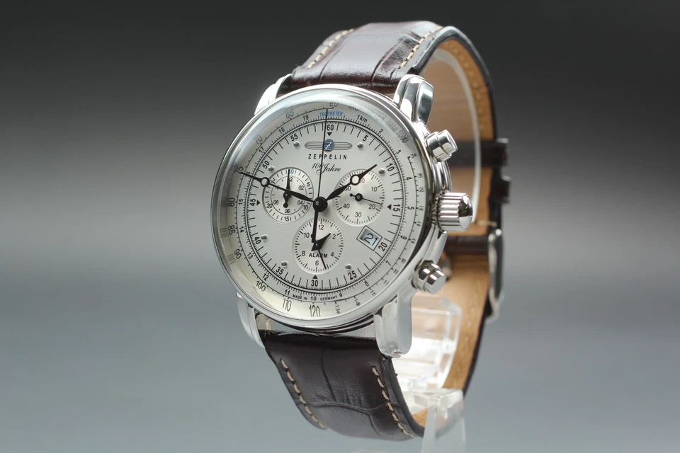 [Near MINT] ZEPPELIN 7630-1 N Chronograph Alarm Men's Quartz Watch From JAPAN - Image 3 of 4
