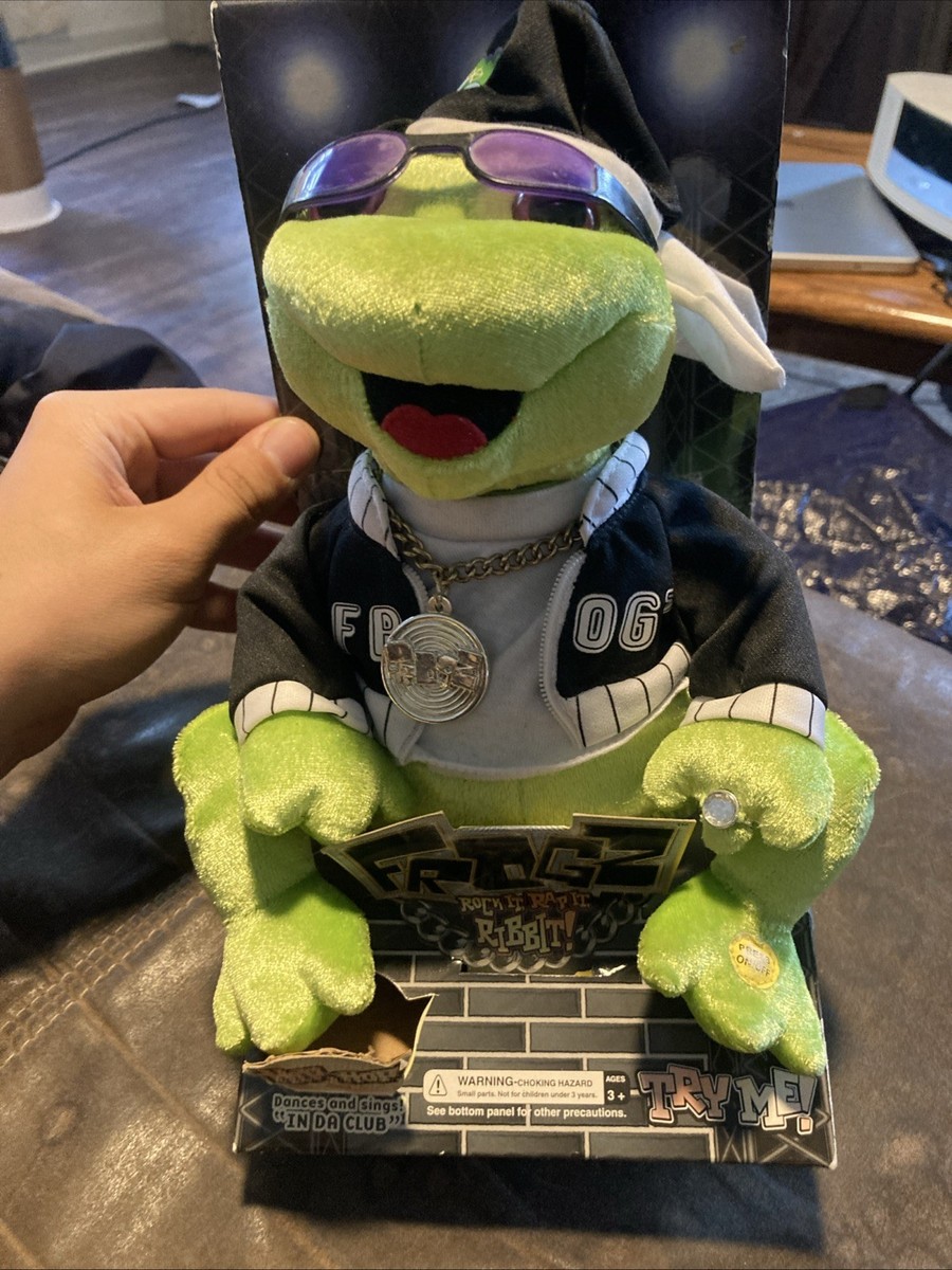 【目玉商品】POMONA CITY RYDAZ - WALKING g-rap Gemmy Frogz Rock Rap It Ribbit Hip Hop Frog Singing Plush Livin