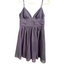 Davids Bridal Bridesmaid Formal Chiffon A Line Dress Gray Size 10