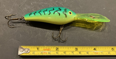 Rapala Down Deep Rattlin Fat Rap 7 DRFR7 Deep Diving Bass Crankbait VG Cond. VTG