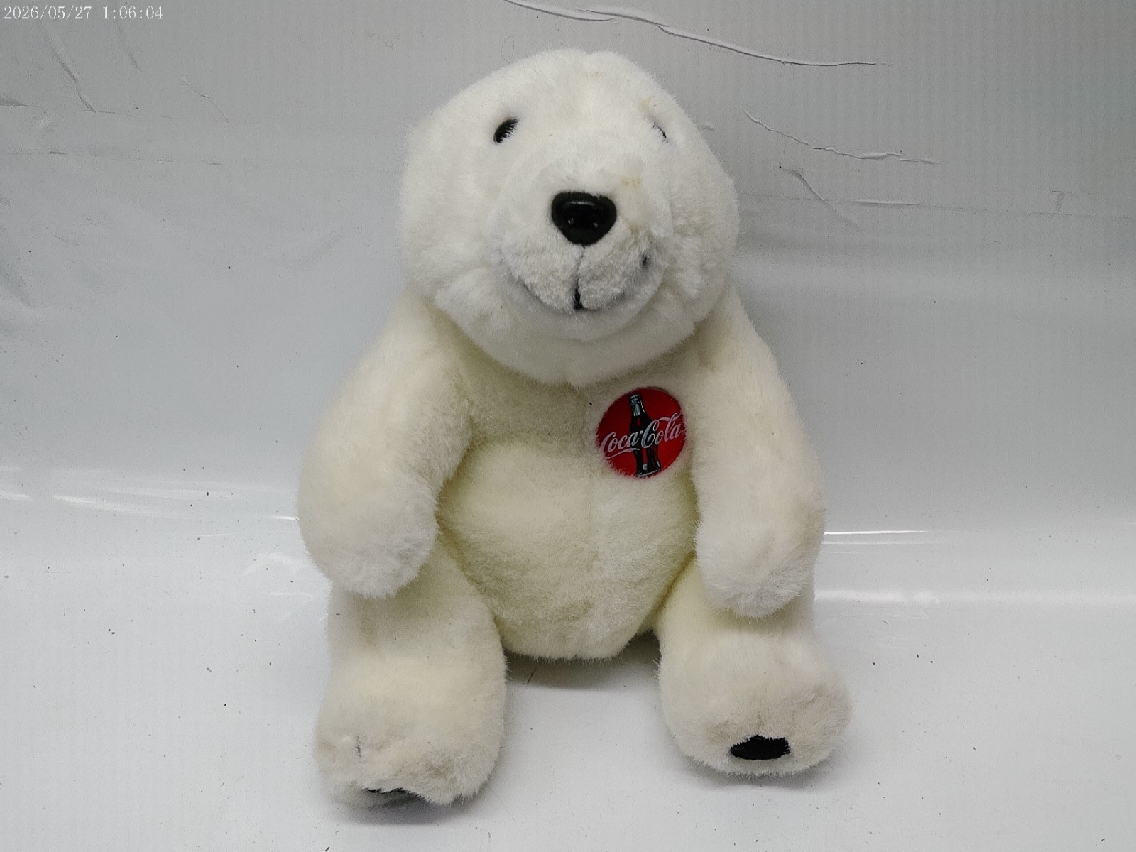 Vintage 1996 Coca Cola Stuffed Plush White Polar Bear NWT image 5