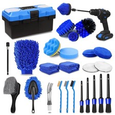 27Pcs Car Detailing Kit, Car Cleaning Kit, Car Detailing Brush Set, Drill Brush