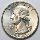 1964-D 25c Washington Silver Quarter - RAW - Great Looking Coin - Nice Luster