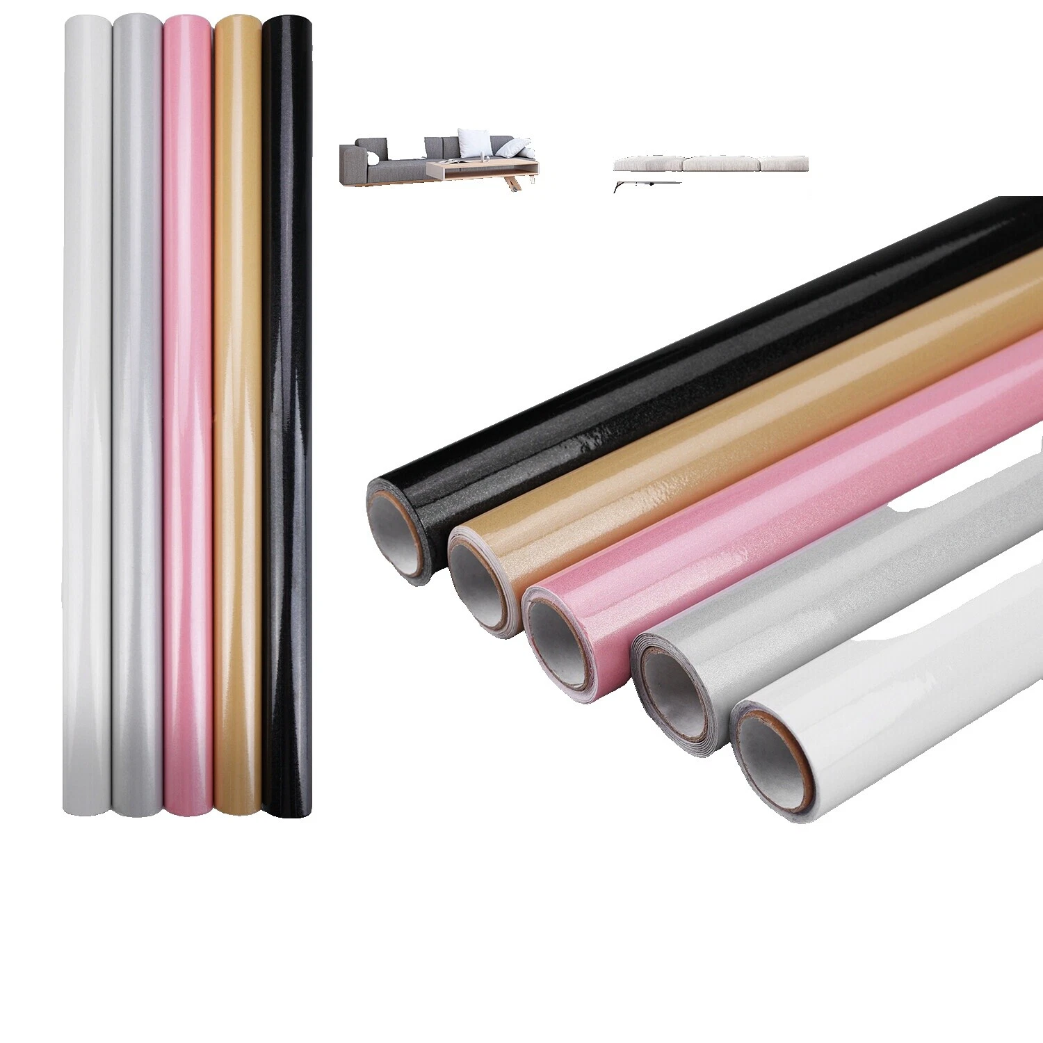 Glitter Cocina PVC Rollos y hojas de papel tapiz