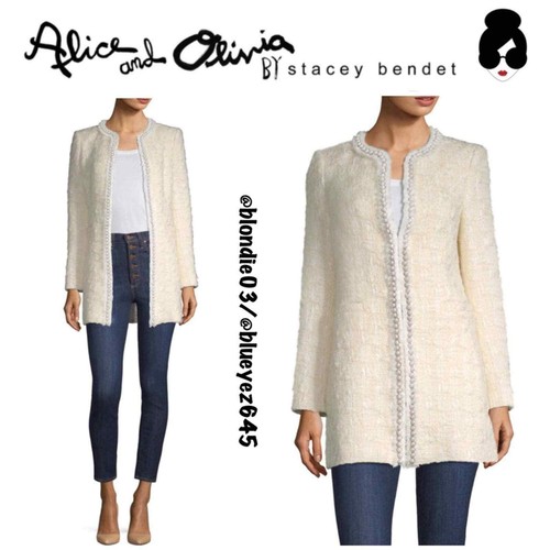 Alice + Olivia “Andreas” pearl tweed 