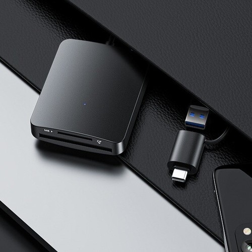 Memory Card Reader, 4In1 USB3.0 USB-C to SD TF MS CF Card Reader Adapter - Picture 3 of 4