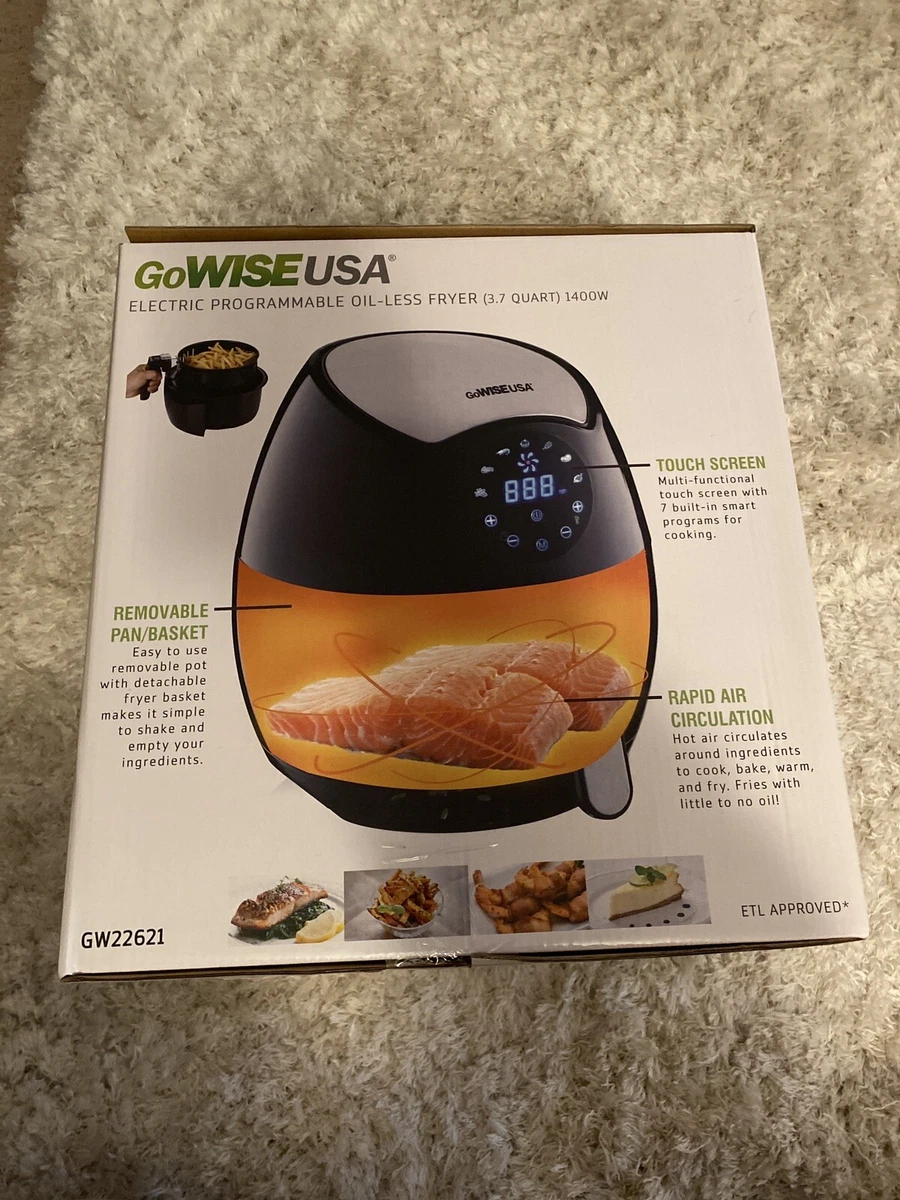 GoWISE USA Electric Airwise Fryer (Air Fryer) 3.7 Quart 7-in-1