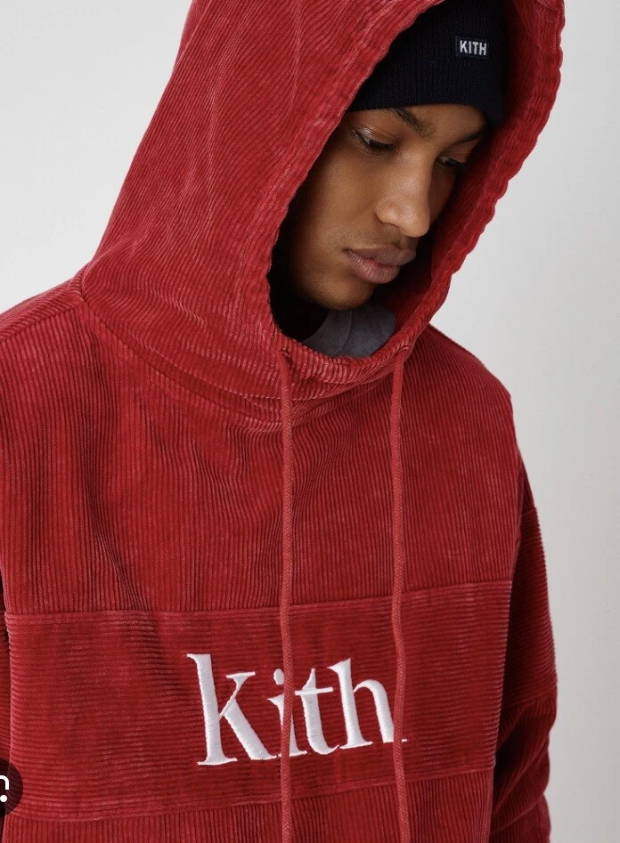 kith corduroy double pocket hoodie XL