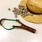 Handmade Rosewood Wooden Slingshot Catapult Finger grooves with Rubber Band