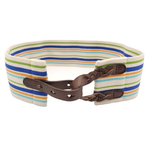 Hollister Leather Belt Surfer Waves Palm Trees Painted  display picture 3