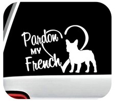 Frenchie French Bulldog Dog Decal Sticker for Car Window Mom Dad BG 922