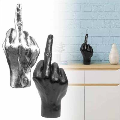 Lustige Mittelfinger Statue Ornament Harz Handwerk Dekorationen Home Office Skulpturen