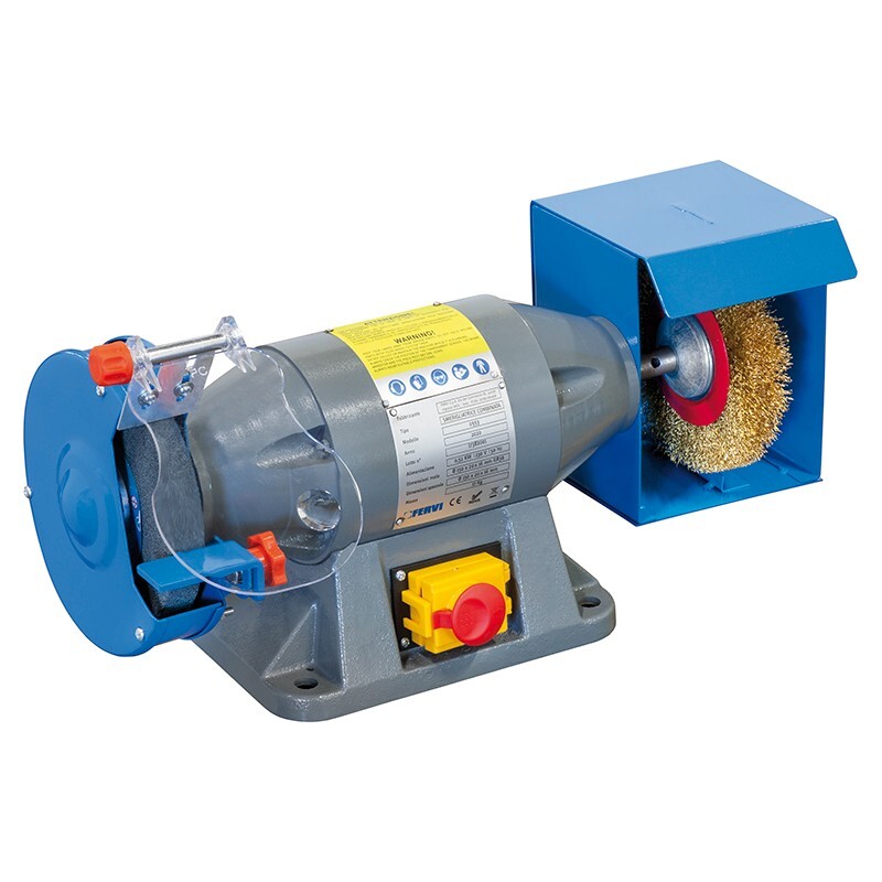 Smerigliatrice FERVI 0553 Professionale 520W | Mola e Spazzola 150mm