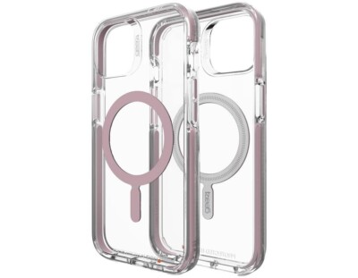 Hülle für iPhone 13 / 14 (6,1'') GEAR4 Piccadilly Snap mit D30 Pink Clear Cover